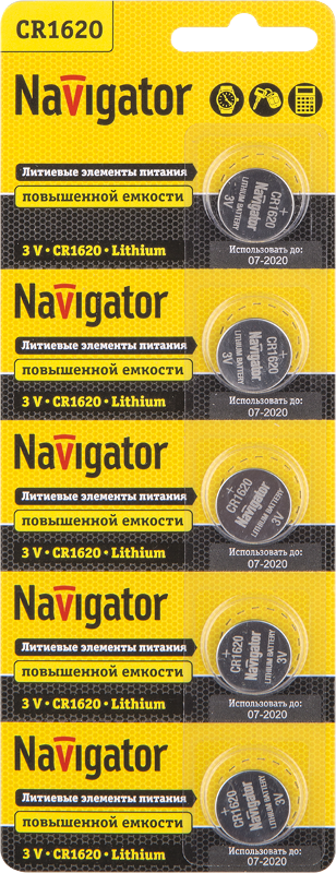 Элемент питания 94 780 NBT-CR1620-BP5 |94780 |Navigator — Navigator