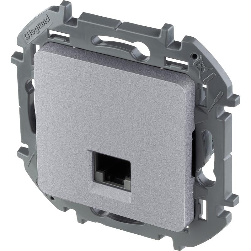 Inspiria Алюминий розетка компьютерная RJ45 С/У категория 6 UTP — миниатюра 3