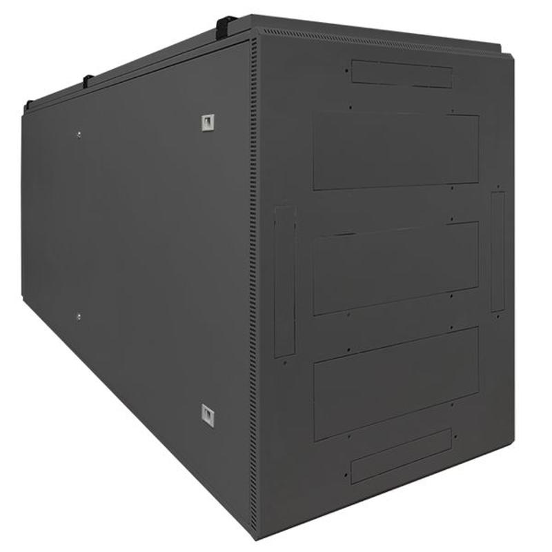 Шкаф напольный 19" TERACOM PRO 42U 600х1000 мм двери стеклянная с замком-ручкой и металлическая чёрный|TRP-NTC-4261-41B|EKF — миниатюра 13