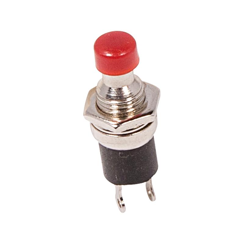 Выключатель-кнопка металл 220V 2А (2с) (ON)-OFF Ø7.2 красная Micro | 36-3310 | REXANT — REXANT