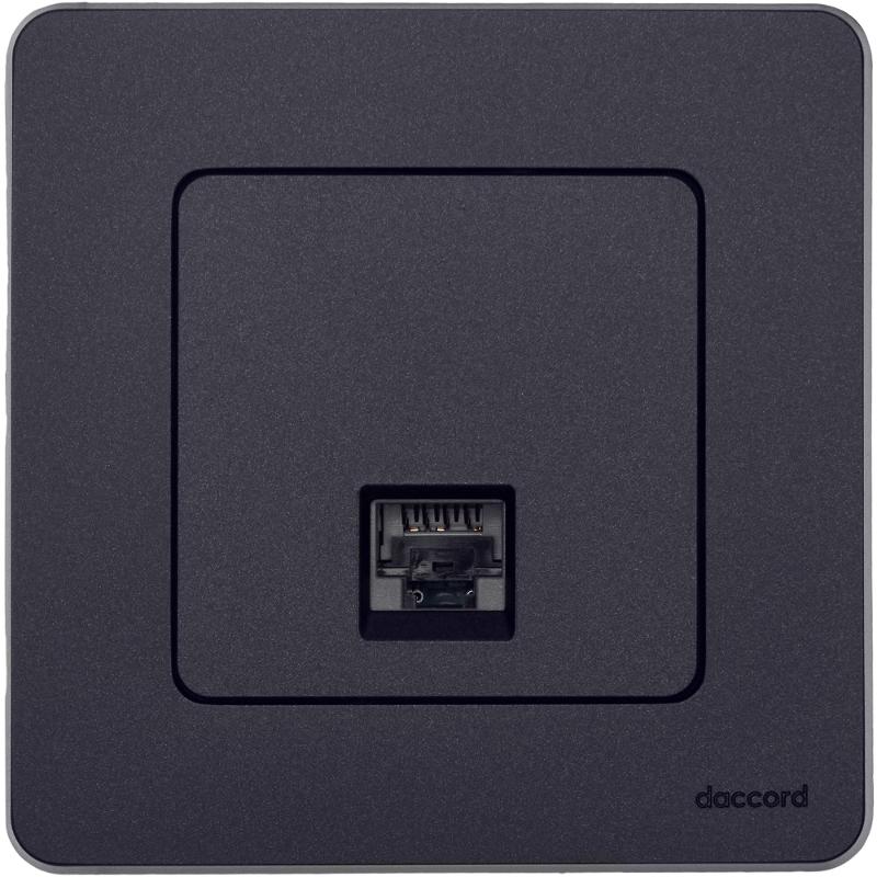 Inspiria Антрацит Розетка компьютерная RJ45 С/У категория 5e UTP — миниатюра 4