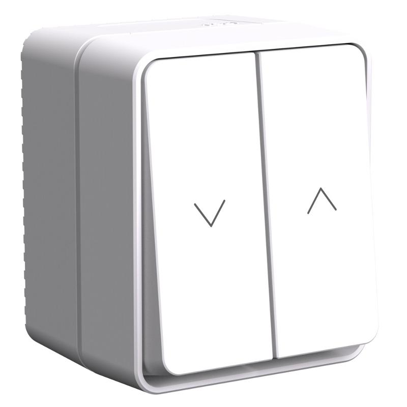 AtlasDesign Profi54 Белый О/У Выключатель 2-клавишный для Жалюзи, 2хсх.4 | ATN540119 | SE — Systeme Electric