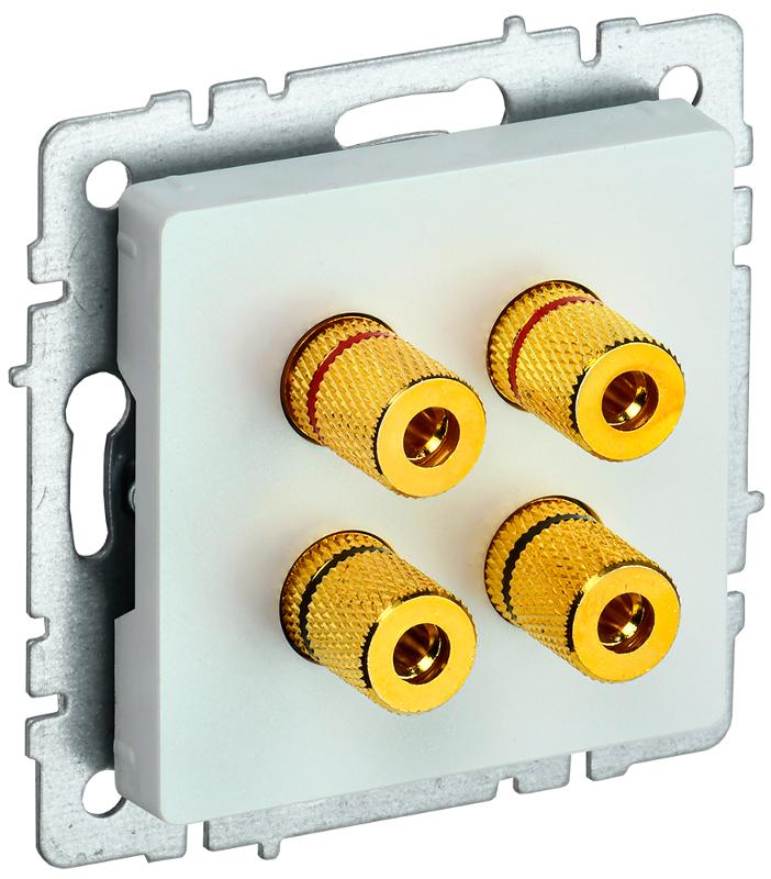 BRITE АудиоРозетка 4-местная РА10-БрЖ жемчужный | BR-S40-K36 | IEK — IEK (ИЭК)