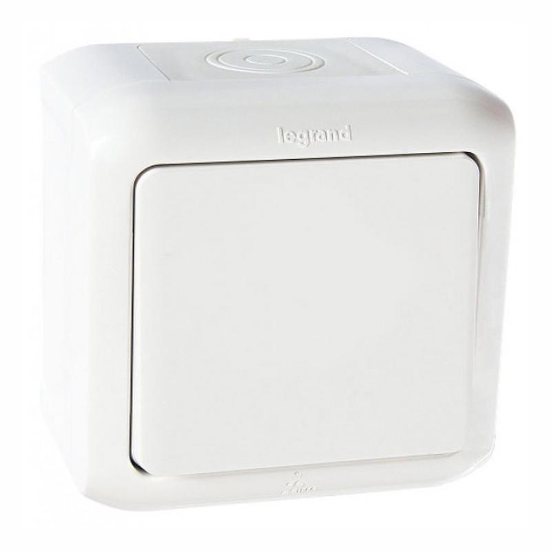 Quteo Белый Переключатель 1-клавишный IP44 10А — миниатюра 2
