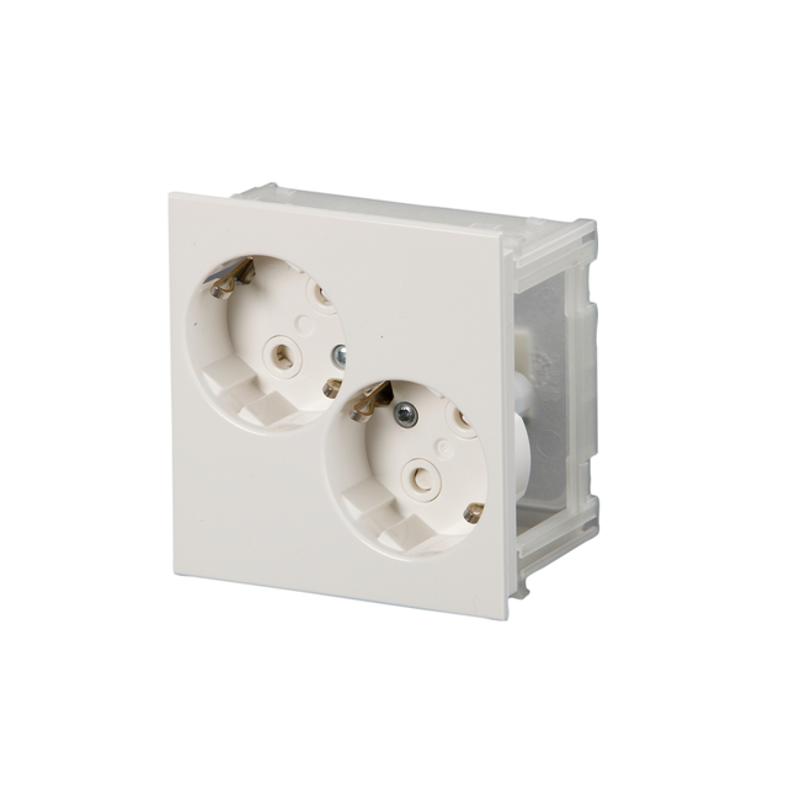 Розетка двоийная, ProDuct, 2xShuko, белая | AUD10-214  | 2TKA00000809 | ABB — ABB