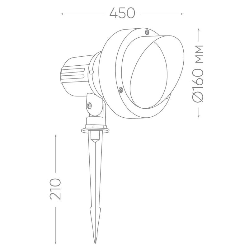 Светильник светодиодный грунтовый на колышке SP2706 , 85-265V, 12W холодный белый IP65 | 32132 | FERON — миниатюра 4