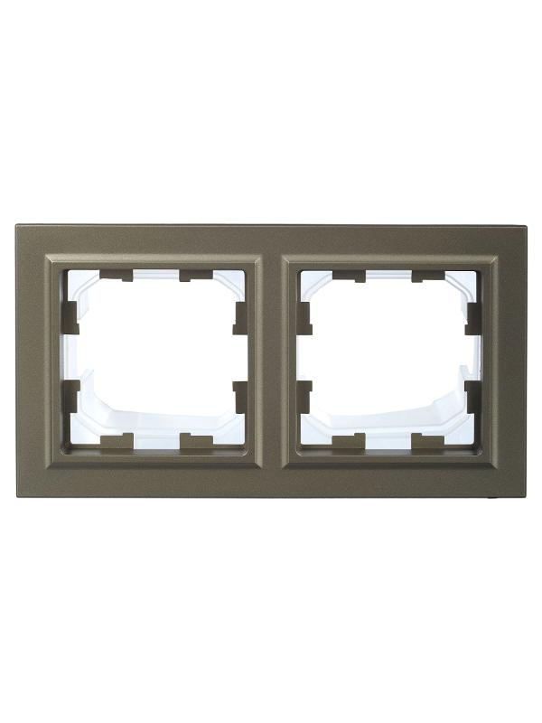BRITE Рамка 2-ая IP44 РУ-2-БрШ-44 шампань | BR-M22-44-K37 | IEK — миниатюра 11