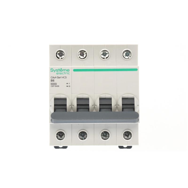 Выключатель автоматический четырёхполюсный 6A B 6kA City9 | C9F16406 |Systeme Electric — миниатюра 3