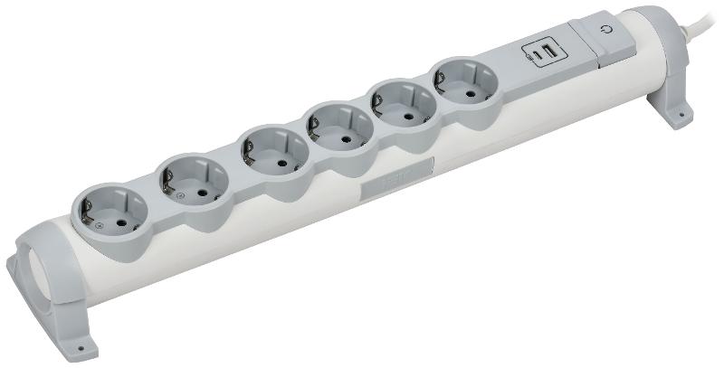 COMFORT Удл. У06К 3м 3х1,5мм2 16А USB A+C 20Вт бел.  | 694693 | ИЭК — IEK (ИЭК)