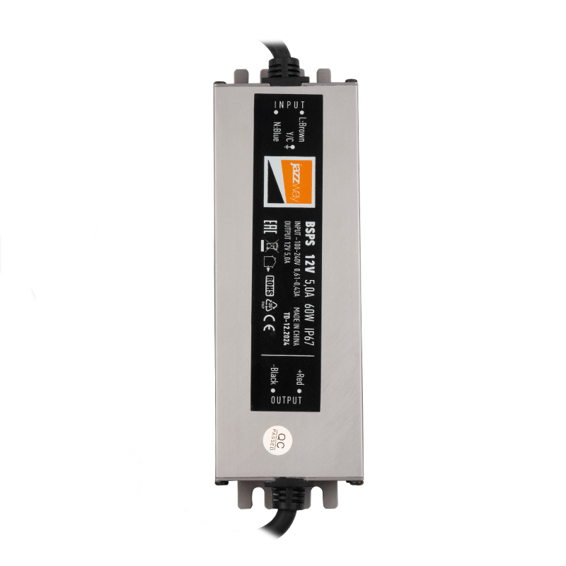 Драйвер для светодиодной ленты LED BSPS  12V5,0A=60W (new) влагозащищенный IP67 | 3329273A | Jazzway — Jazzway
