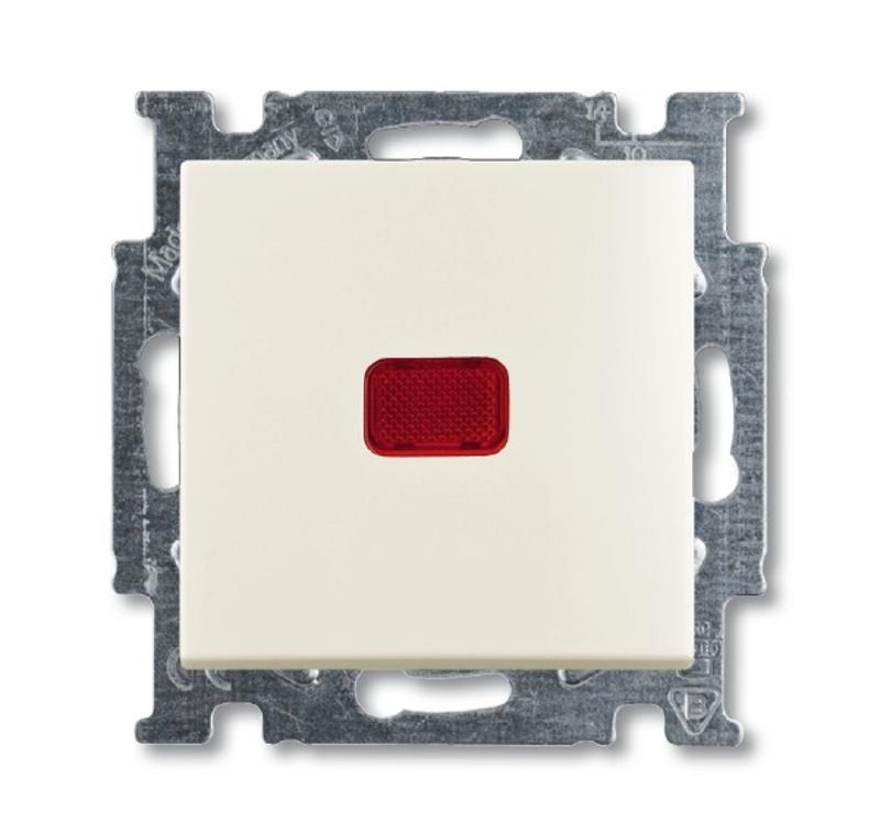 ABB Basic 55 Сл. кость Выключатель кнопочный 1-клавишный, с линзой, без лампы, НО контакт | 1413-0-1084  | 2CKA001413A1084 | ABB — ABB