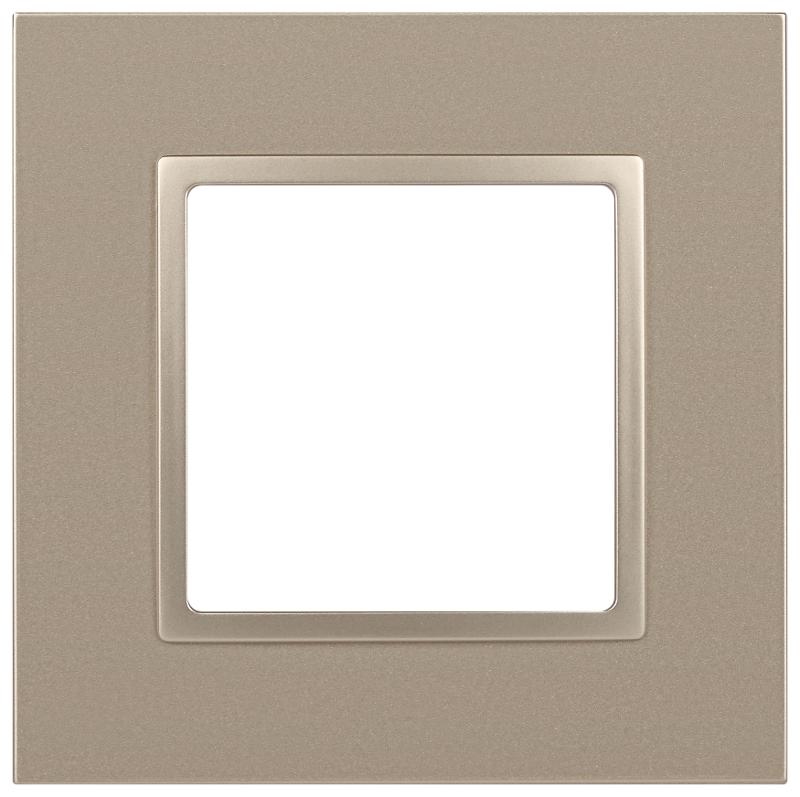 Рамка для розеток и выключателей Elegance 14-5011-04 Classic, на 1 пост, шампань | Б0060574 | ЭРА — миниатюра 1