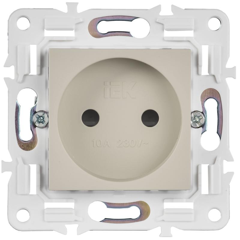 SKANDY Розетка без з/к с з/ш 10А SK-R01B бежевый | SK-R13-10-K10 | IEK — миниатюра 2