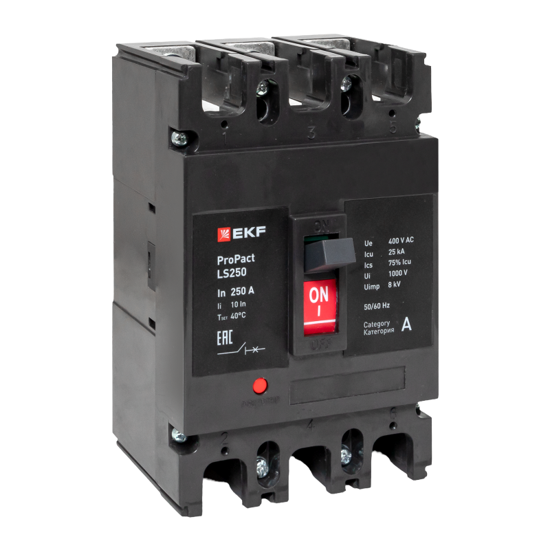 Выключатель автоматический LS250 25кА 3P 160А ProPact  | mccb-250-25-3-160-ls | EKF — EKF