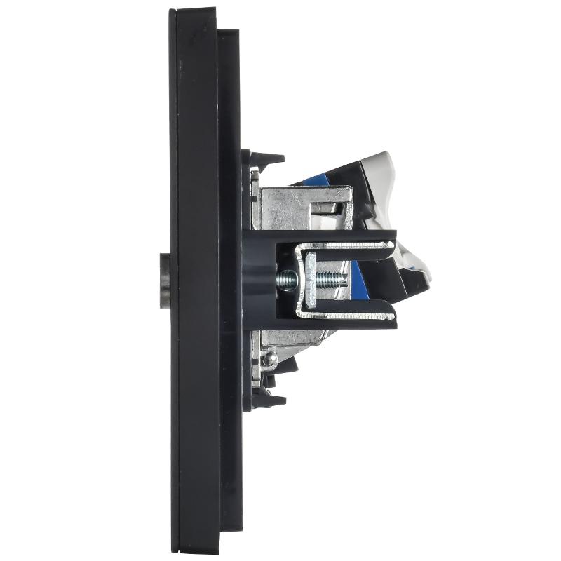 FORTE&PIANO Розетка комп. 2-ая RJ45 кат.6 FP134M черный  | FP-K20-2-M-K02 | IEK — миниатюра 4