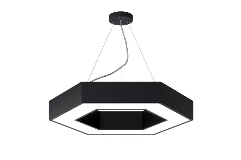 Светильник LED  Geometria SPO-123-B-40K-045 Hexagon 45Вт 4000К 2500Лм IP40 600*600*80 черный подвесной | Б0050555 | ЭРА — ЭРА (Энергия света)
