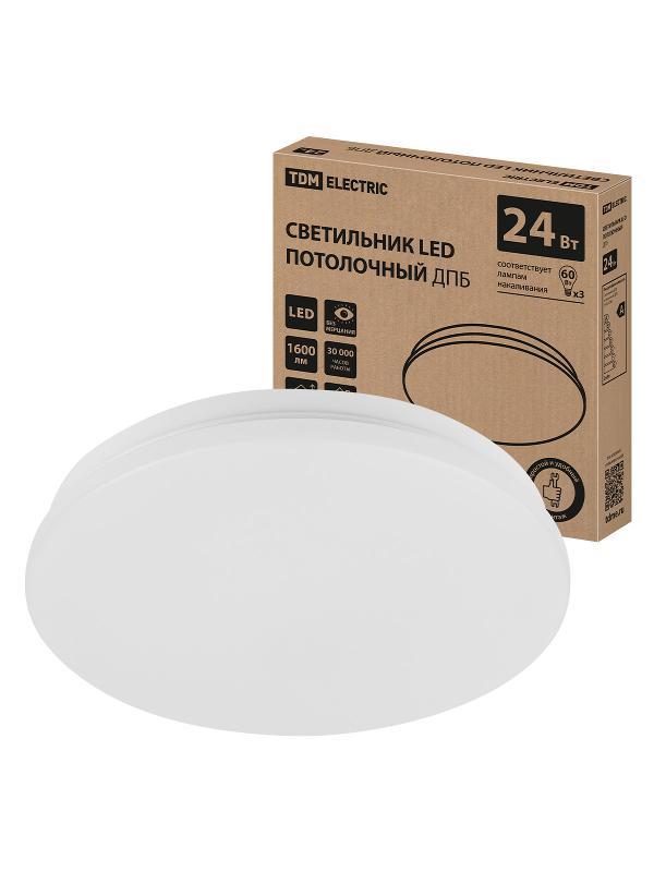 Светильник LED потолочный ДПБ 01, 24 Вт, 6000 К, Классика, | SQ0329-9014 | TDM — TDM ELECTRIC