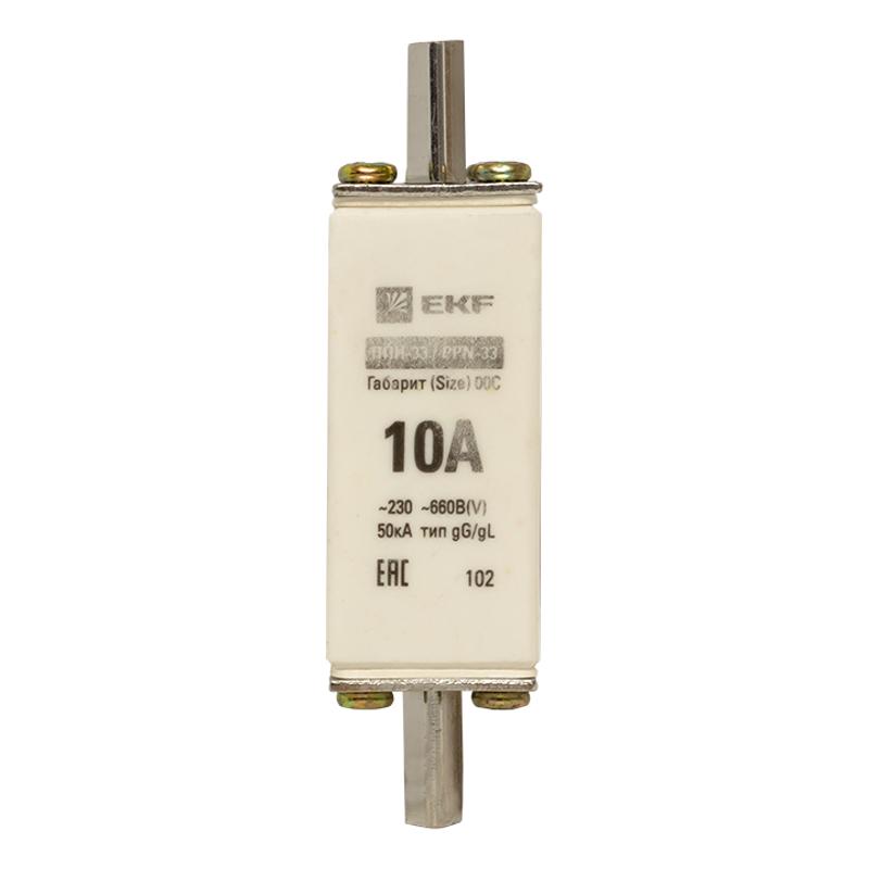 Плавкая вставка ППН-33 100/ 10А габарит 00С | fus-33/100/10 | EKF — миниатюра 5