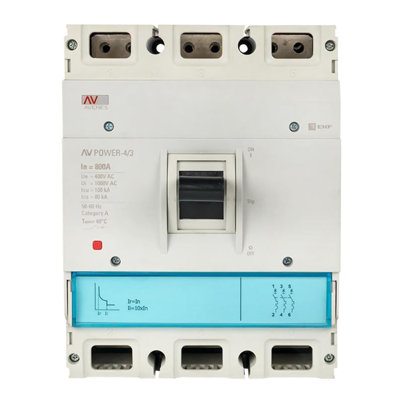 Выключатель автоматический AV POWER-4/3 800А 100kA TR AVERES | mccb-43-800H-TR-av | EKF — миниатюра 2