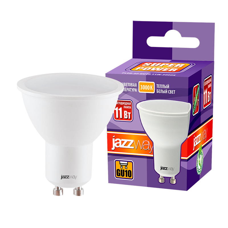 Лампа светодиодная PLED- SP GU10 11w 3000K-E | .5019454 | Jazzway — миниатюра 3