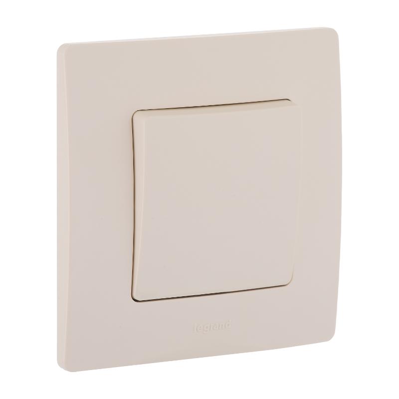 Переключатель одноклавишный IP44 - Legrand Etika - 10А 250В безвинтовые зажимы - слоновая кость — миниатюра 6