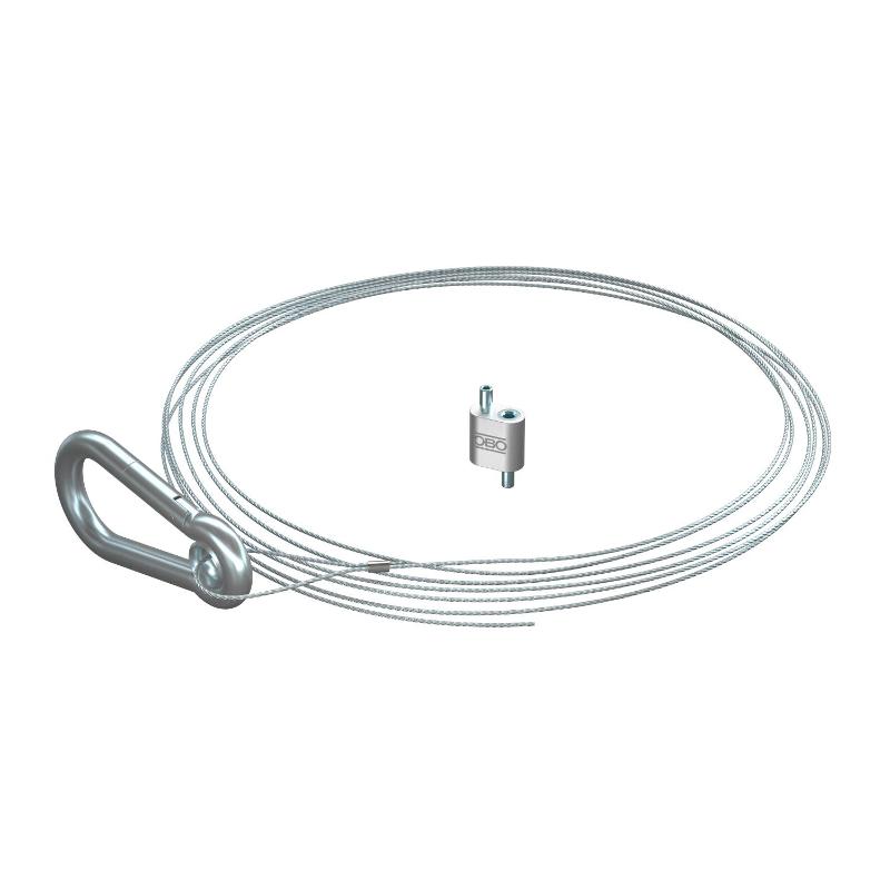 Подвес тросовый QWT SK 1 1M G с карабином и фиксатором, 1,0х1000 мм ( QWT SK 1 1M G ) | 1450820 | OBO Bettermann — OBO Bettermann