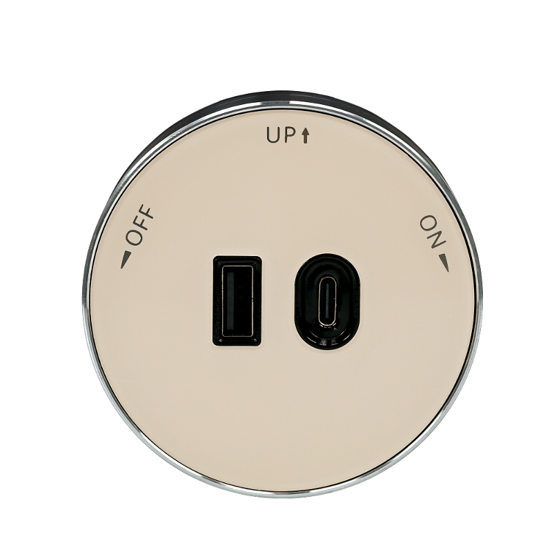 MULTITRACK Розетка 2хUSB (тип А+С) 18 Вт, 5 В/3 А ПЕСОЧНЫЙ | MTK13003P | SE — миниатюра 5