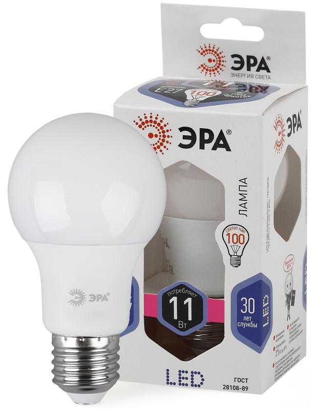 Лампа светодиодная LED 11Вт Е27 6000К smd A60-11W-860-E27 | Б0031394 | ЭРА — ЭРА (Энергия света)