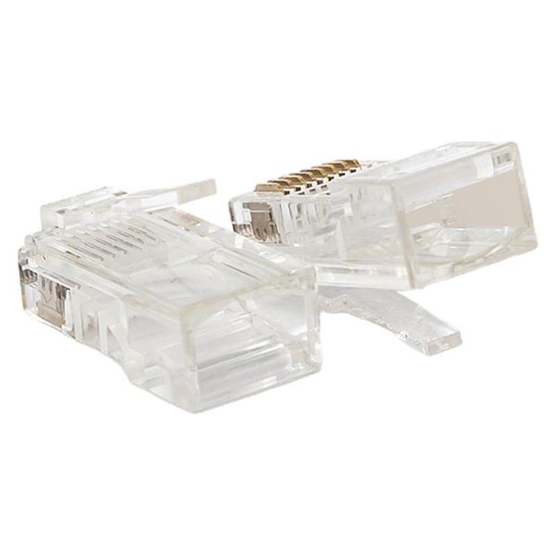 Коннектор RJ-45 TERACOM PRO неэкранированный 8P8C 30мкд Cat.5E универсальный (упак.10шт) | TRP-PLUG-5EUTP-10 | EKF — миниатюра 6