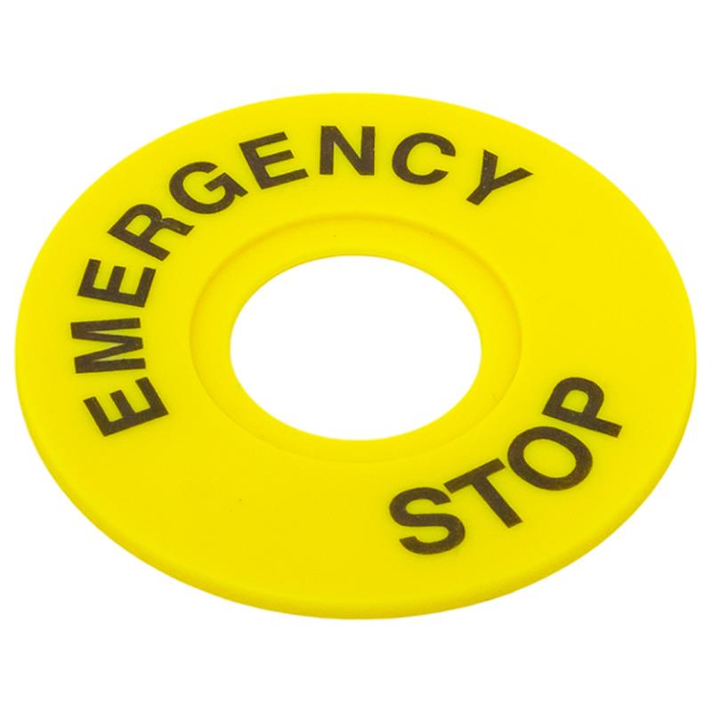 Табличка для кнопок 22 мм "EMERGENCY STOP" | scep-es | EKF — миниатюра 4