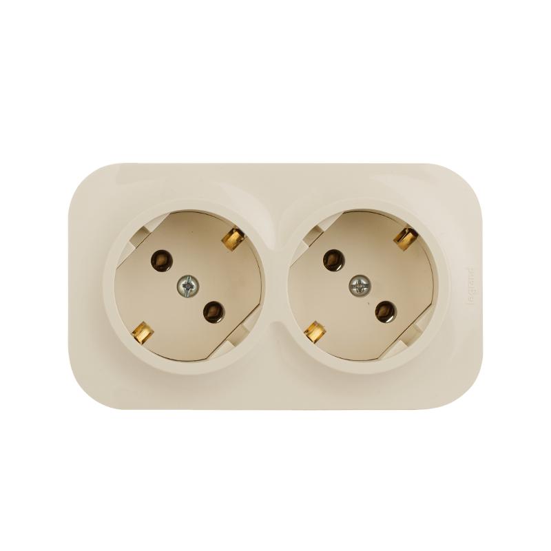 Quteo Слоновая кость Розетка 2-я з/к | 782263 | Legrand — Legrand