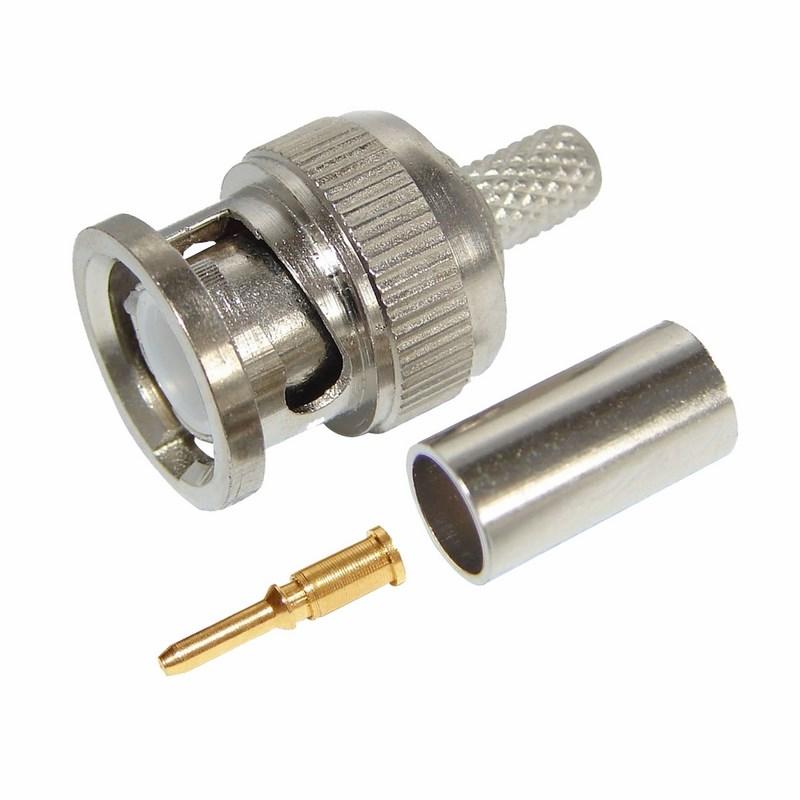 Разъем штекер BNC RG-6 обжим | 05-3003 | REXANT — миниатюра 1