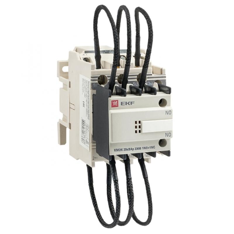 Контактор для конденсатора КМЭК 20квар 230В 2NО+1NC EKF PROxima | ctrk-s-43-20-230 | EKF — EKF