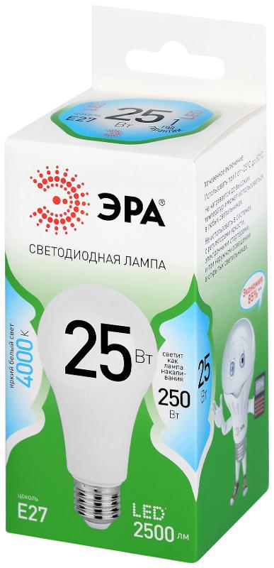 Лампа светодиодная  GREEN LINE LED A60-25W-840-E27 GL E27 25 Вт груша яркий белый свет | Б0067117 | ЭРА — миниатюра 5