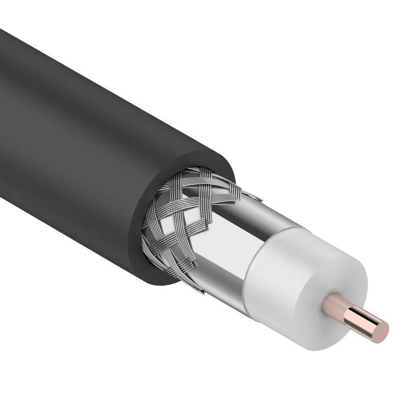 Кабель RG-11U (75 Ом), CCS/Al/Al 83 % (бухта 305 м) черный (OUTDOOR) | 01-3011 | REXANT — REXANT