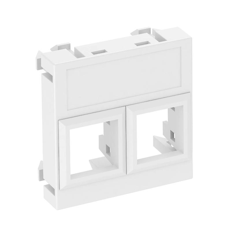Корпус компьютерной розетки Modul45 тип LE (прямой) 45x45 мм (белый) (DTG-02LE RW1) | 6119304 | OBO Bettermann — OBO Bettermann