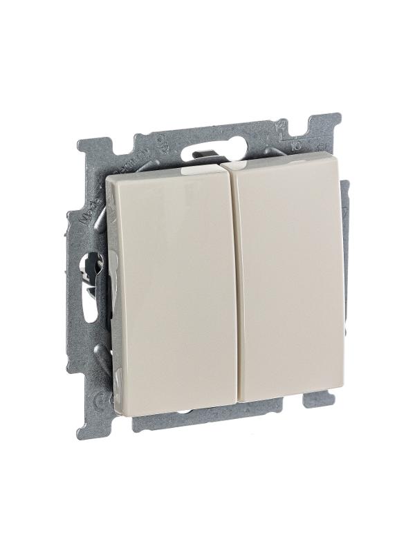 ABB Basic 55 Сл. кость Выключатель 2-х клавишный | 1012-0-2148  | 2CKA001012A2148 | ABB — миниатюра 3