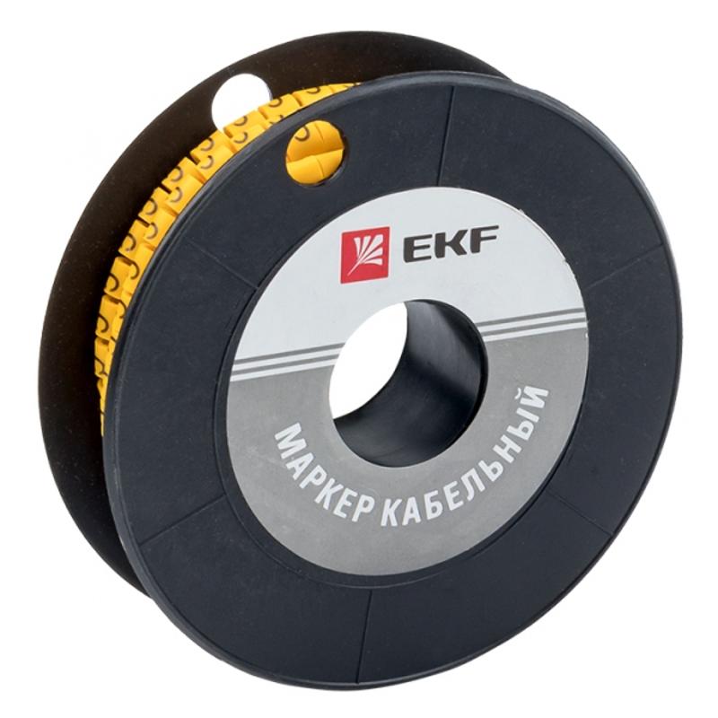 Маркер-кабельный 6,0кв.мм "C" (500шт.) (ЕС-3) EKF PROxima | plc-KM-6-C | EKF — EKF