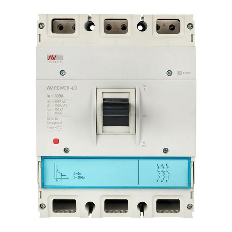 Выключатель автоматический AV POWER-4/3 800А 100kA TR AVERES | mccb-43-800H-TR-av | EKF — миниатюра 8