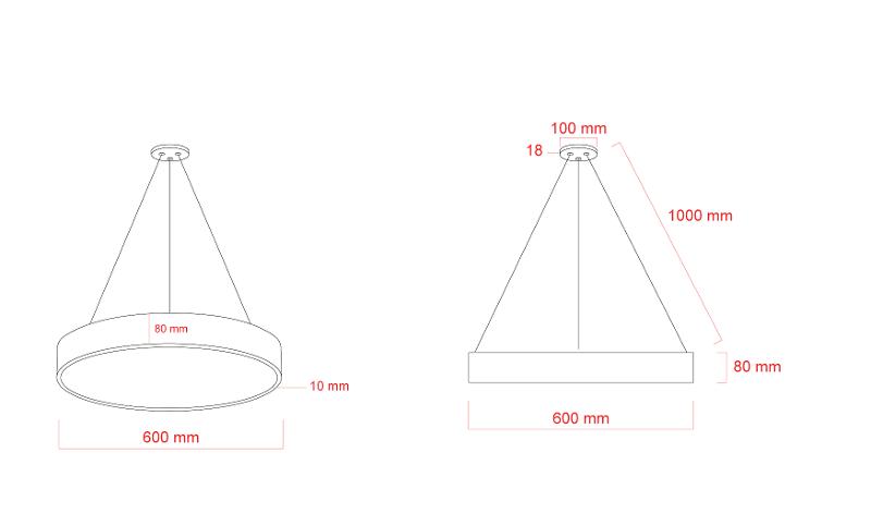 Светильник светодиодный Geometria Ring SPO-131-B-40K-045 45Вт 4000К 4000Лм IP40 600*600*80 черный подвесной ЛТ | Б0058899 | ЭРА — миниатюра 3