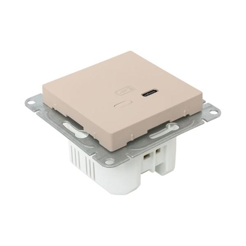 Механизм розетки USB-С, быстрая, кремовый Эпика  |UP1-SOI-USBCF| EKF — миниатюра 10