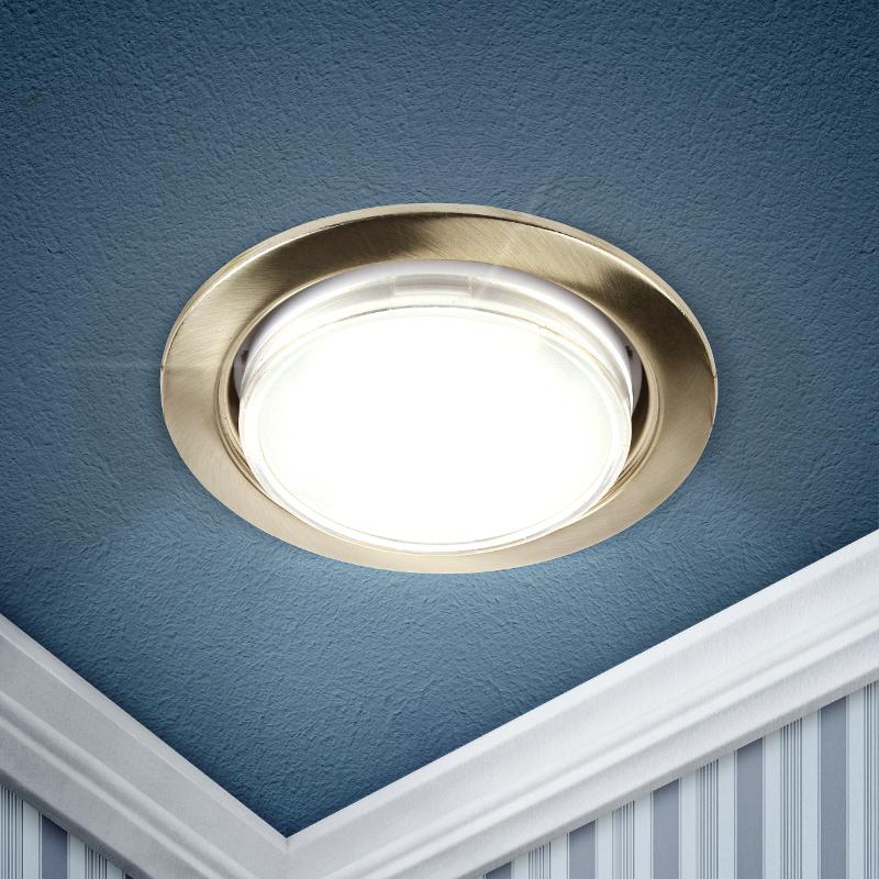 Светильник встраиваемый точечный под лампу GX53 KL35 SB /1 (к) 220V, 13W,бронза | Б0048951 | ЭРА — миниатюра 1