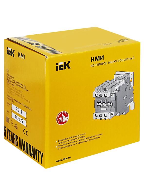 Контактор КМИ-49512 95А 400В/АС3 1НО;1НЗ  | KKM41-095-400-11 | IEK — миниатюра 11