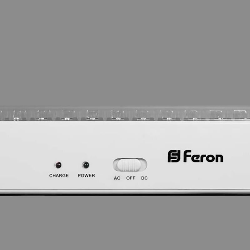 Светильник аварийного освещения аккумуляторный EL17 90 LED AC/DC Li-ION батарея, белый 660*66*65 мм | 12898 | FERON — миниатюра 3