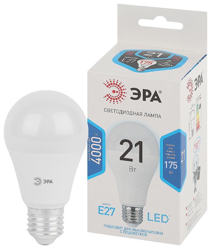 Лампа светодиодная LED 21Вт E27 4000К СТАНДАРТ груша | Б0035332 | ЭРА — миниатюра 1
