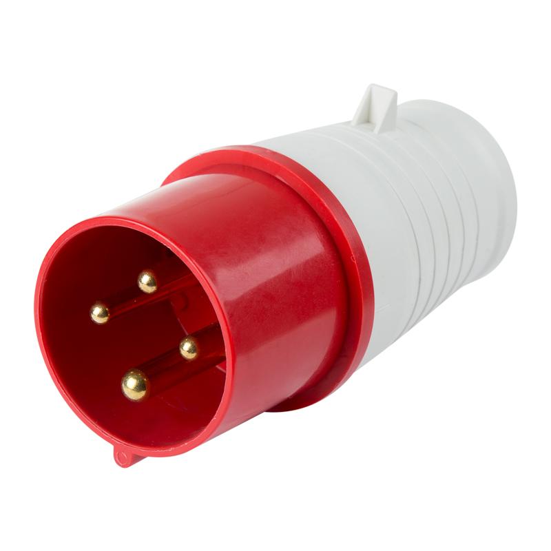 Вилка 024 переносная 3Р+РЕ 32А 380В IP44 | 11-8904 | REXANT — REXANT