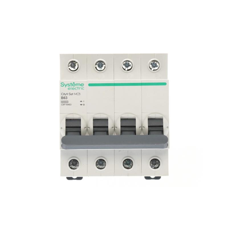 Выключатель автоматический четырёхполюсный 63A B 6kA City9 | C9F16463 |Systeme Electric — миниатюра 3