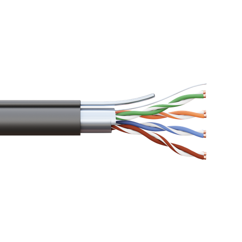 Кабель витая пара TERACOM PRO Cat.5E F/UTP 4 пары solid 24AWG 1,2 мм черный катушка 305м | TRP-5EFTP-04PE-BK-OTW3 | EKF — миниатюра 7