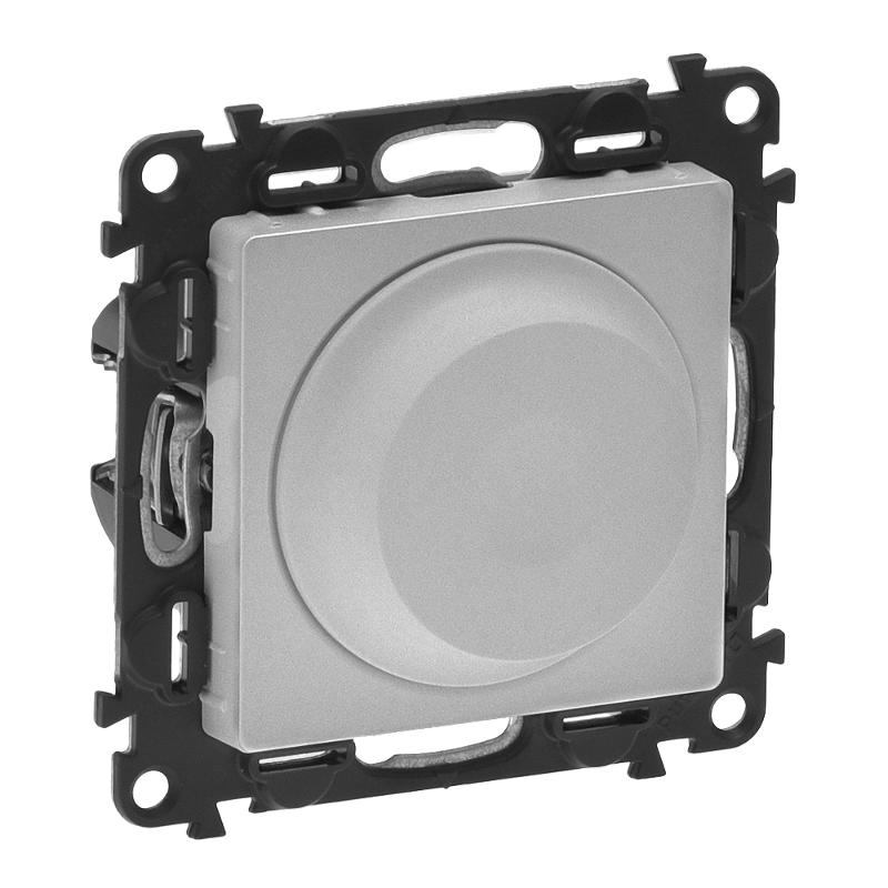 Valena LIFE DIY Алюминий Светорегулятор поворотный универ. 300Вт без нейтрали | 752660 | Legrand — Legrand