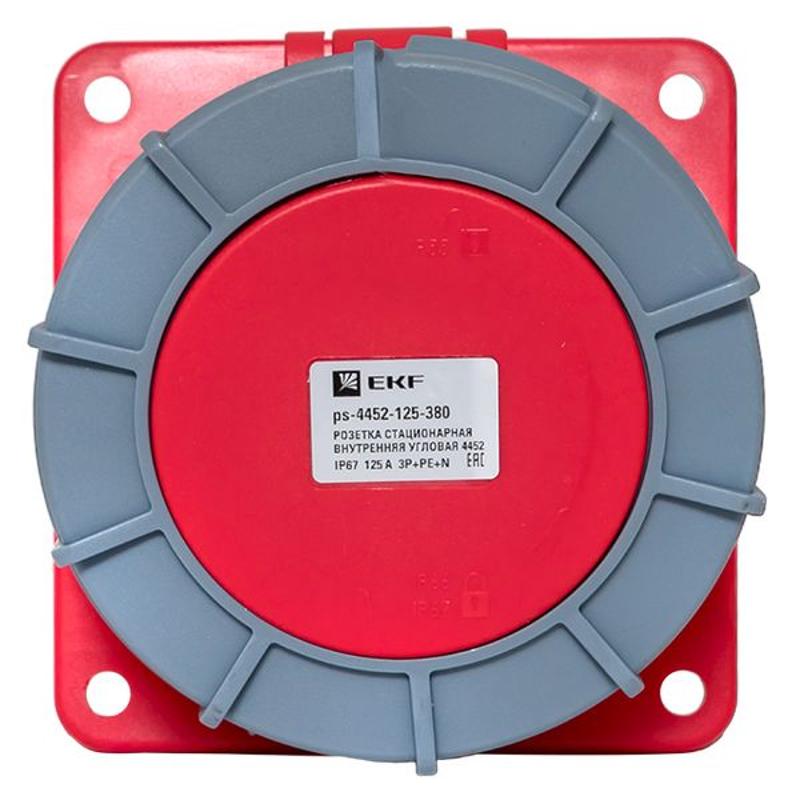 Розетка стационарная внутренняя угловая 4452 3Р+РЕ+N 125А 380В IP67 EKF PROxima | ps-4452-125-380 | EKF — миниатюра 13